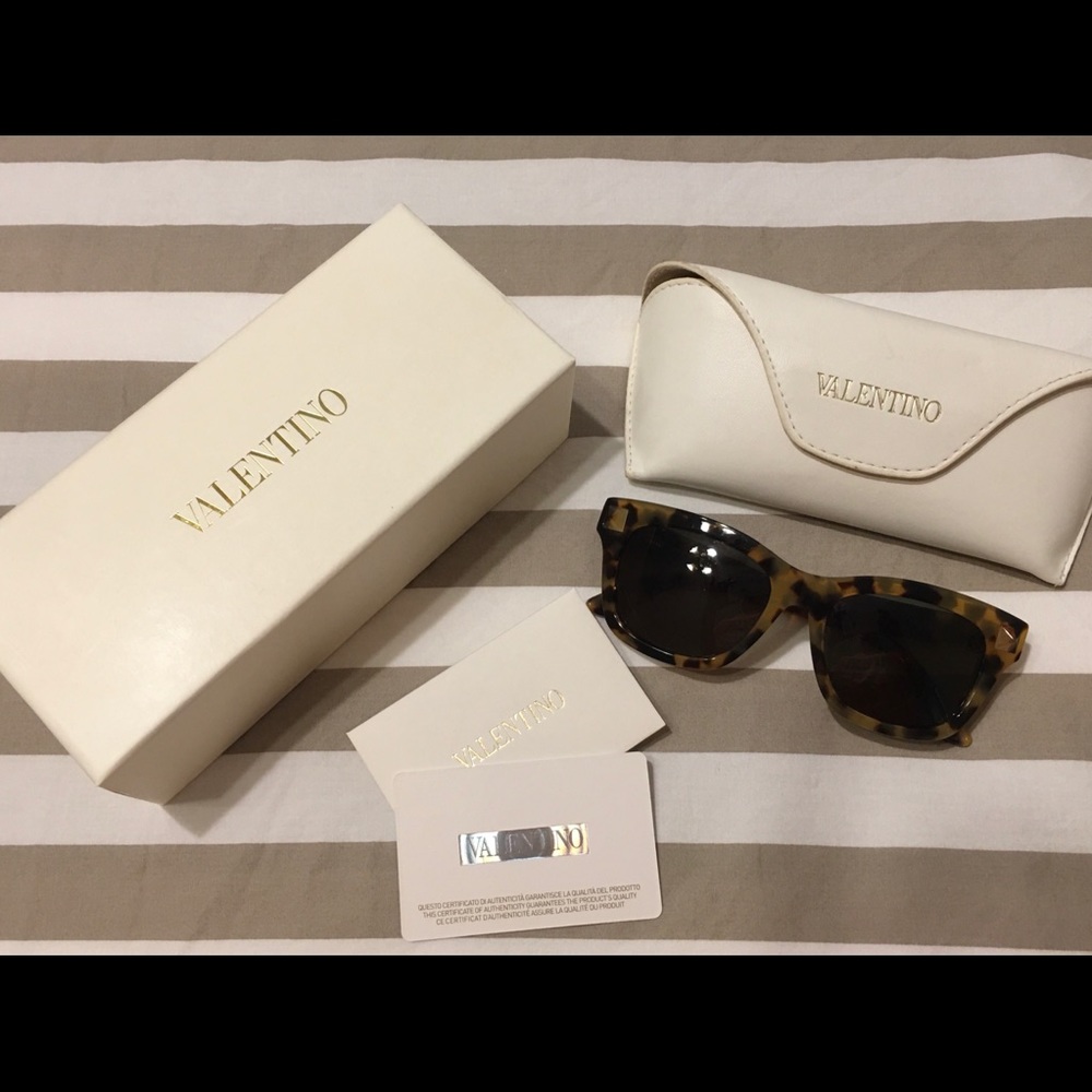 Valentino Sunglasses. Vintage Havana